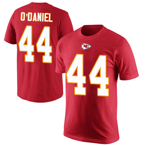 Men Kansas City Chiefs #44 ODaniel Dorian Red Rush Pride Name and Number NFL T Shirt->nfl t-shirts->Sports Accessory